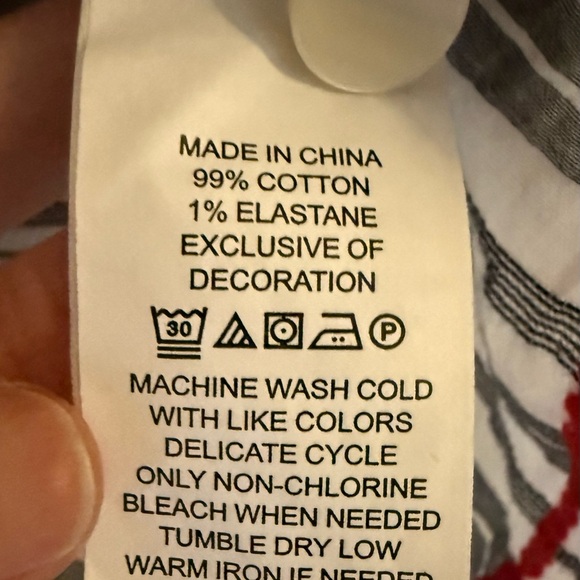 Kate Spade New York Broom Street Striped Net Embroidered Peplum Top – Medium - Picture 4 of 5